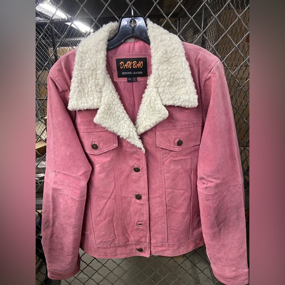 New Women’s Pink Suede Jacket - Picture 1 of 2